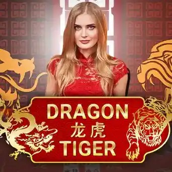 Dragon Tiger slot logo by Evolution at HotWin Casino