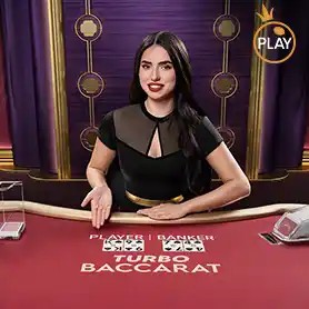 Turbo Baccarat online game logo by Pragmatic Play on casinohotwin.be